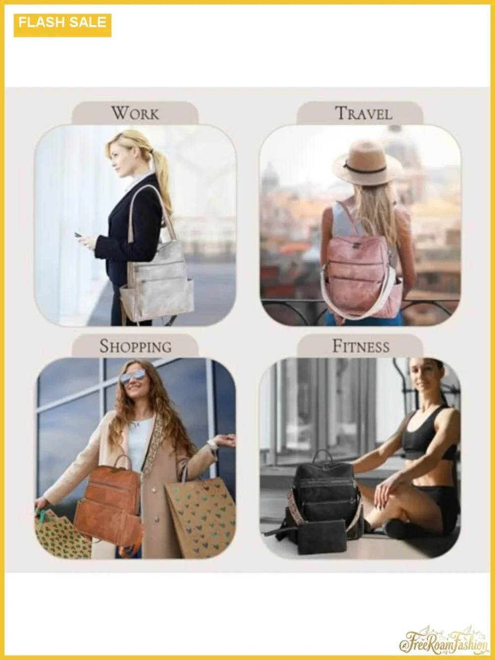 Waterproof PU Leather Women's Fashion Backpack Anti-Theft Convertible Shoulder